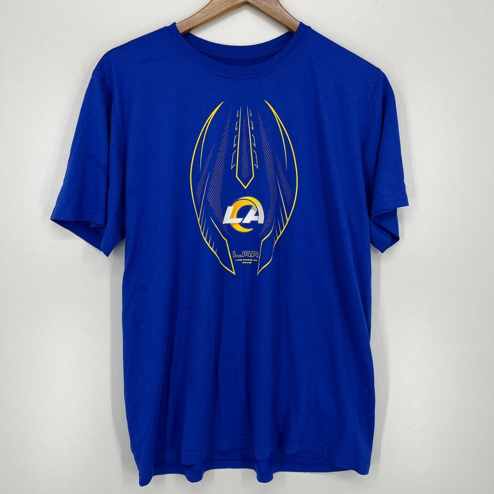 Nike Los Angeles Rams Dri-FIT Performance T-Shirt Mens XL Blue NFL Football Tee